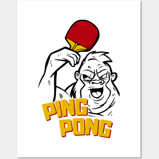 Ping Pong Gorilla Posters and Art